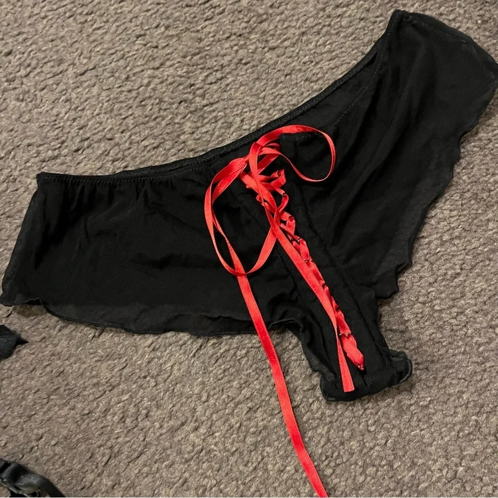 Intimissimi Lace Up Corset & Matching Panties Set